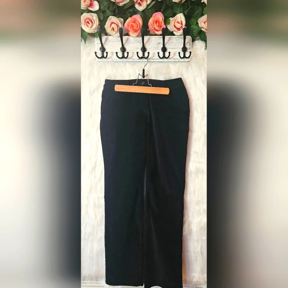 Style & Co. Petite Classic Black Corduroy Slacks